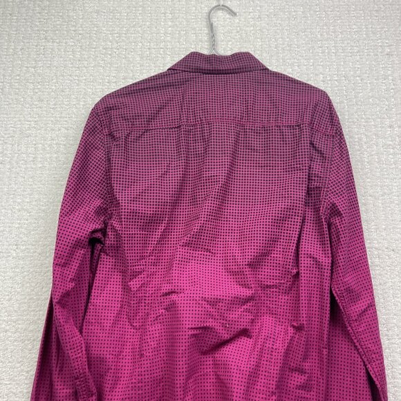 Y2K Guess Button Up Shirt Men L Slim Fit Long Sleeve Psychedelic Geometric AOP - Picture 11 of 11